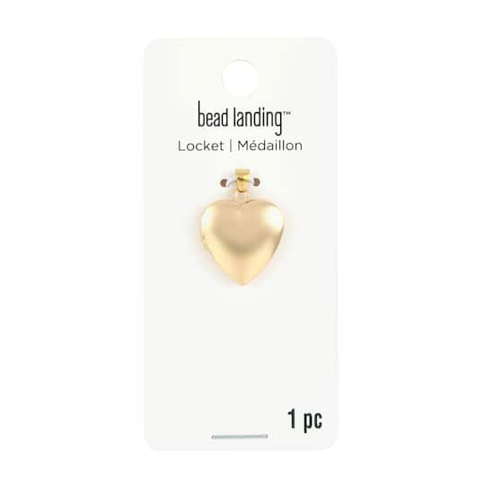 Gold Heart Locket by Bead Landing&#x2122;